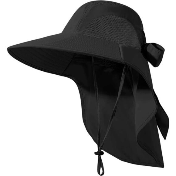 Womens Sun Hat UV Protection, Foldable Waterproof Wide Brim Bucket Hats - Picture 1 of 8